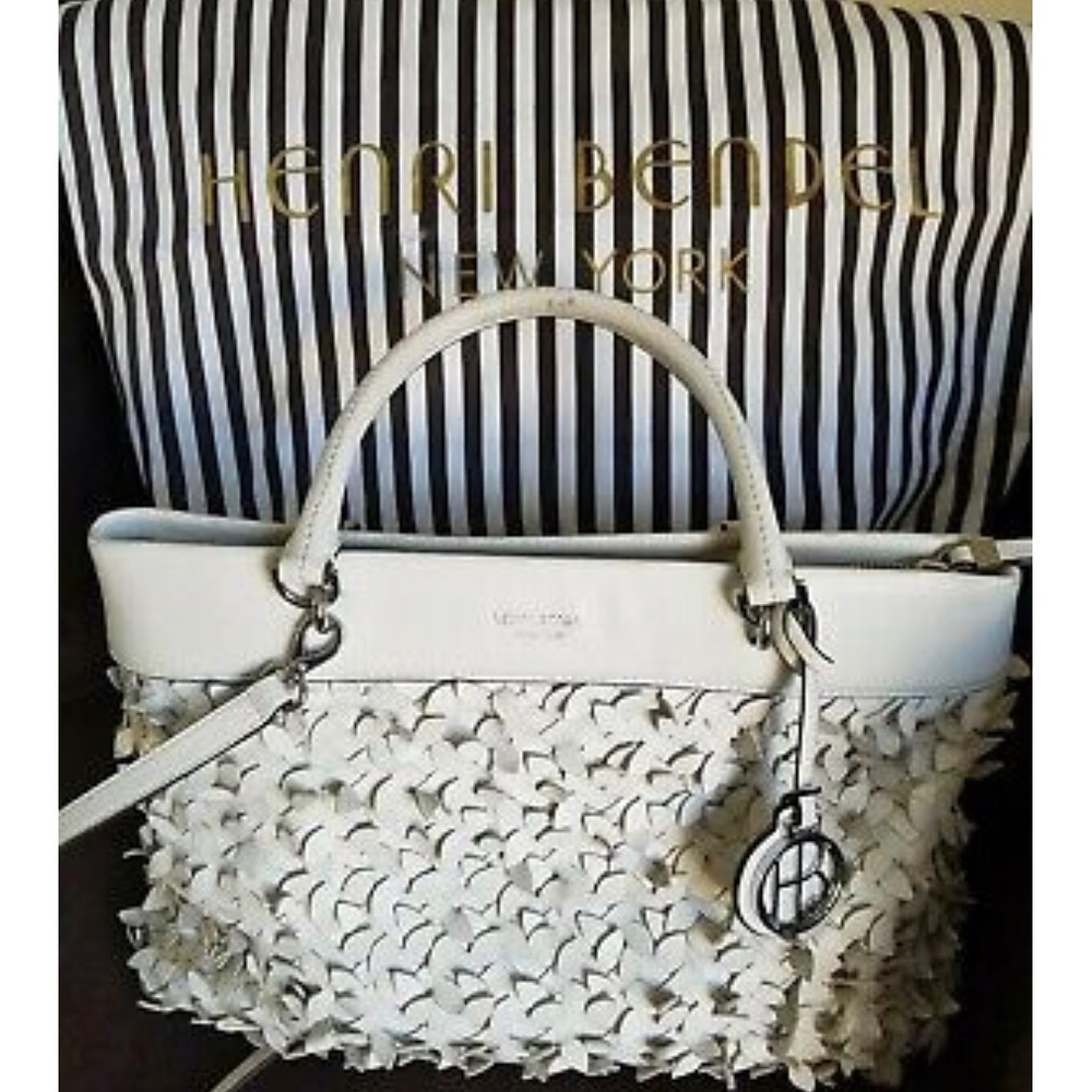 HENRI BENDEL BNWT CONFETTI SATCHEL Natural White